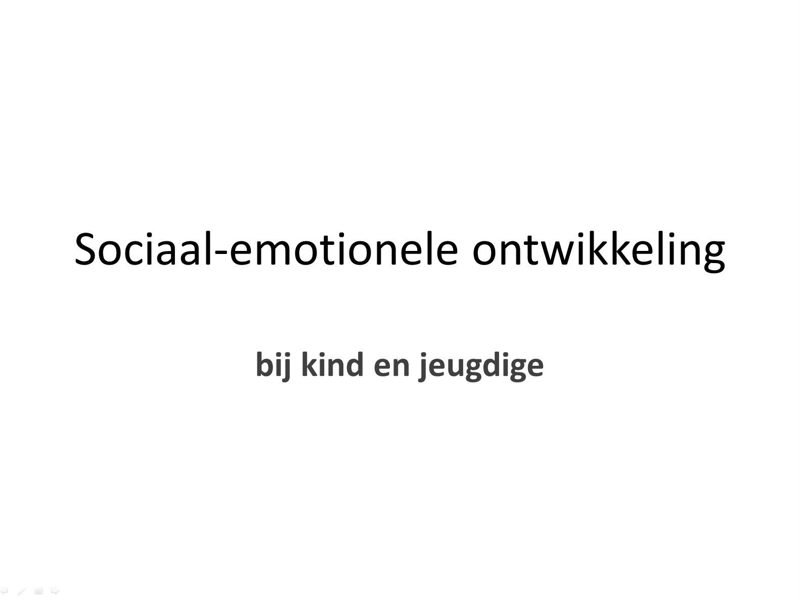 Sociaal Emotionele Ontwikkeling 1.2